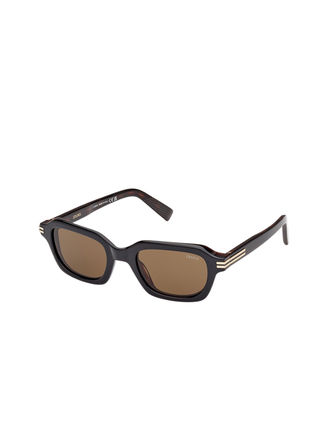 Ermenegildo Zegna Men Rectangle Sunglasses with UV Protected Lens EZ0239 51 05J