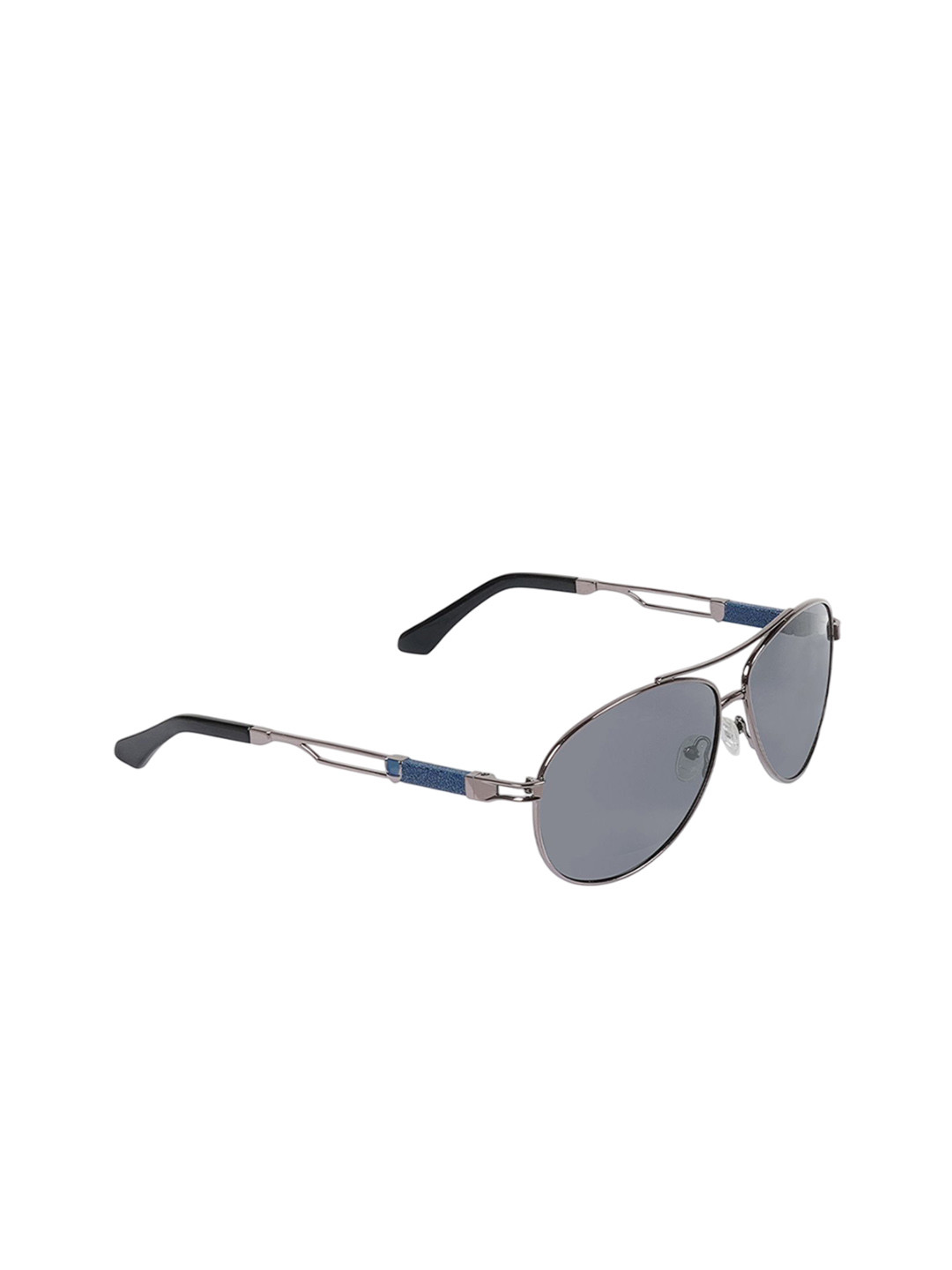 Hidesign Men Steel-Toned Aviator Sunglasses with Polarised Lens8903439896287
