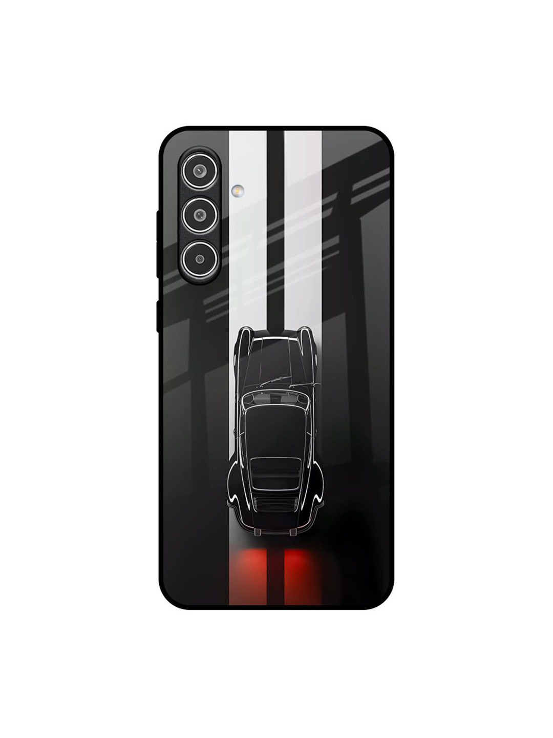 QRIOH Shadow Flash Printed Lightweight Silicone Samsung Galaxy A36 5G Glass Back Case
