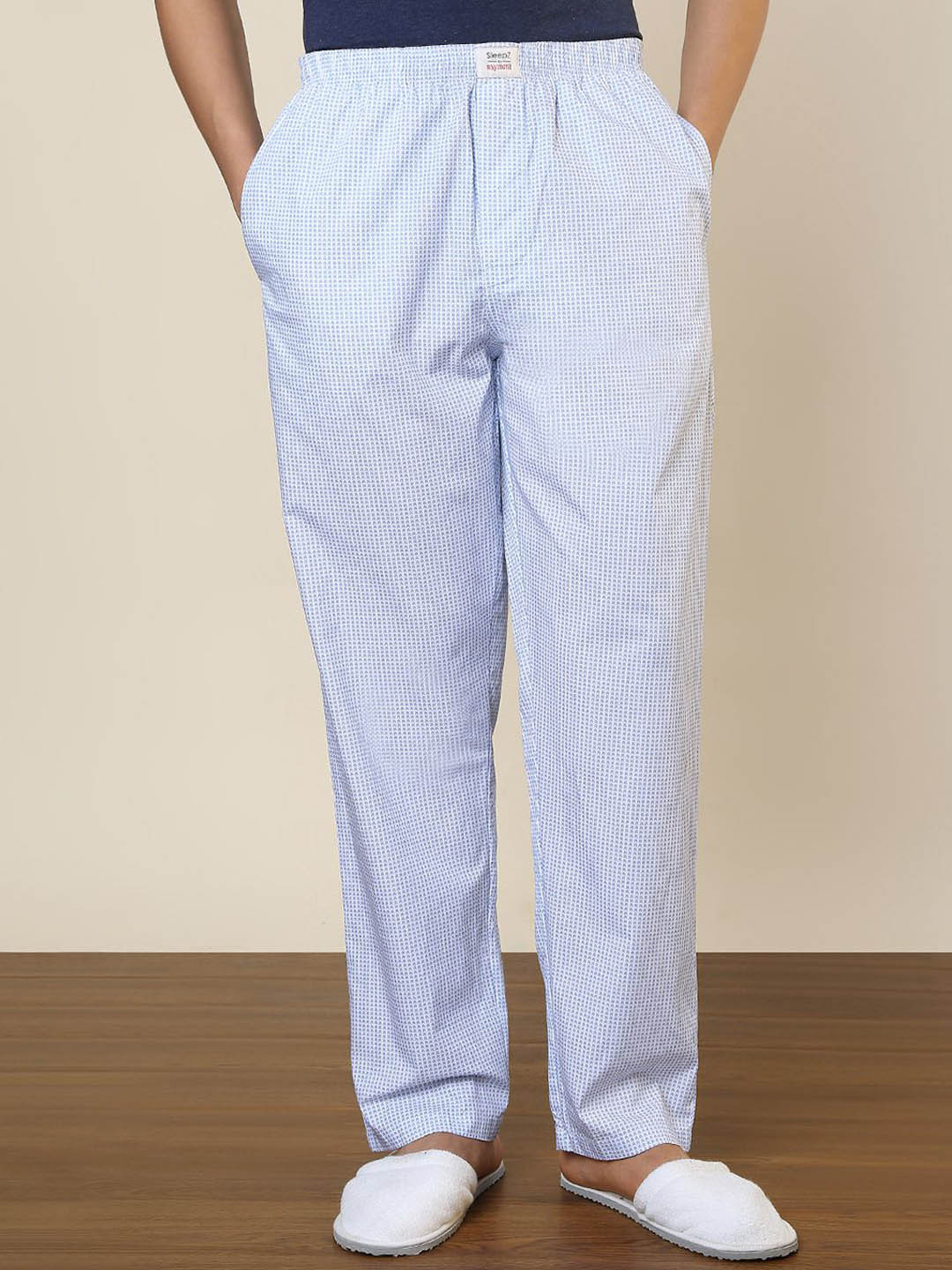 SleepZ by Raymond Printed Pure Cotton Straight-Leg Lounge Pant