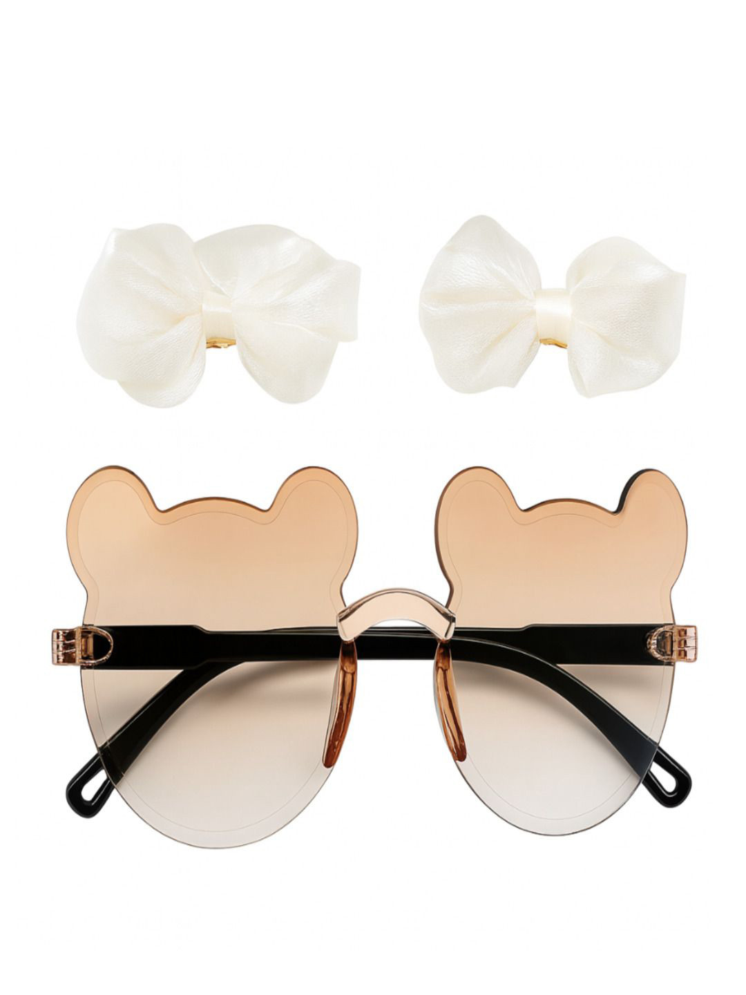 AmazingKarts Girls Bow Hair Clip with Sun Goggles Design Hair Accessory