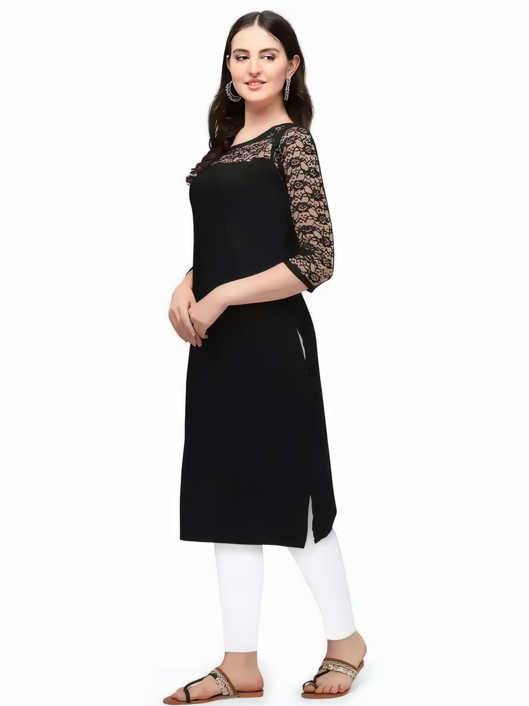 Hemang Fashion Women Pack Of 2 Russel Net Bell Sleeve Self-Design Kurtis