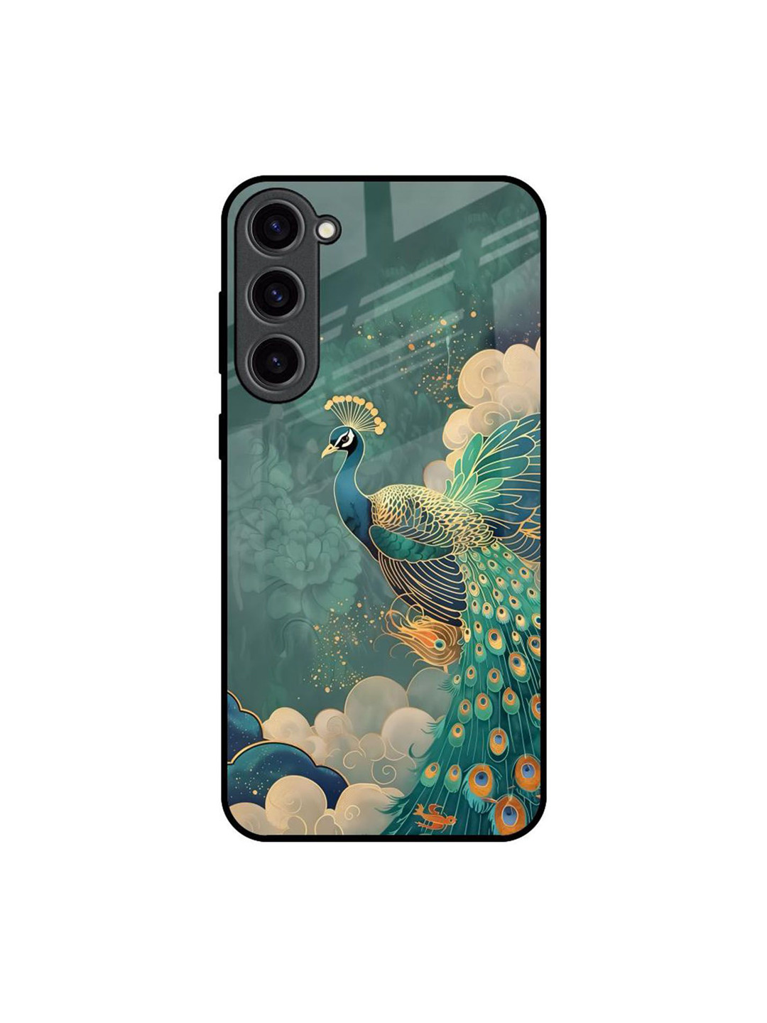 QRIOH Cloud Glider Quirky Printed Samsung Galaxy S23 Plus 5G Glass Back Case