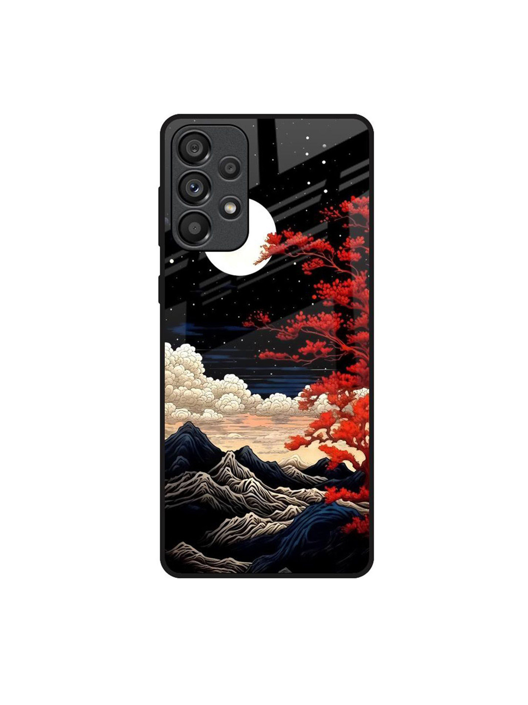 QRIOH Scarlet Serenity Printed Lightweight Samsung Galaxy A73 5G Silicone Back Case