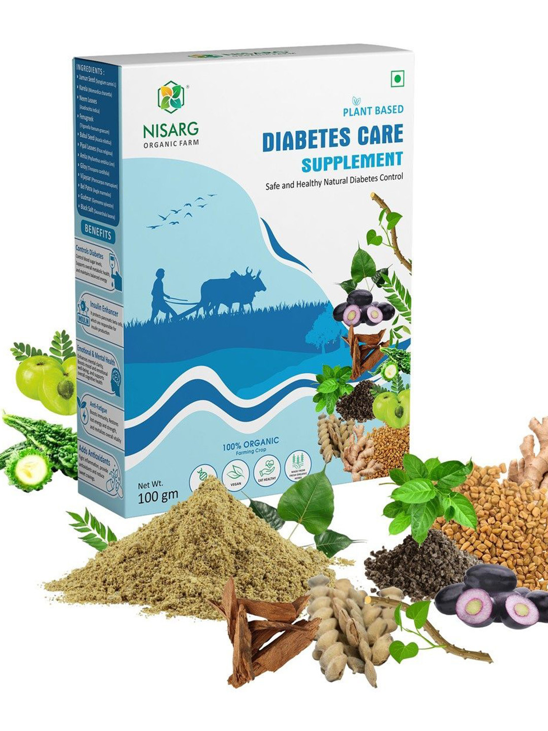 NISARG ORGANIC FARM Diabetes Care Supplement - 100 g