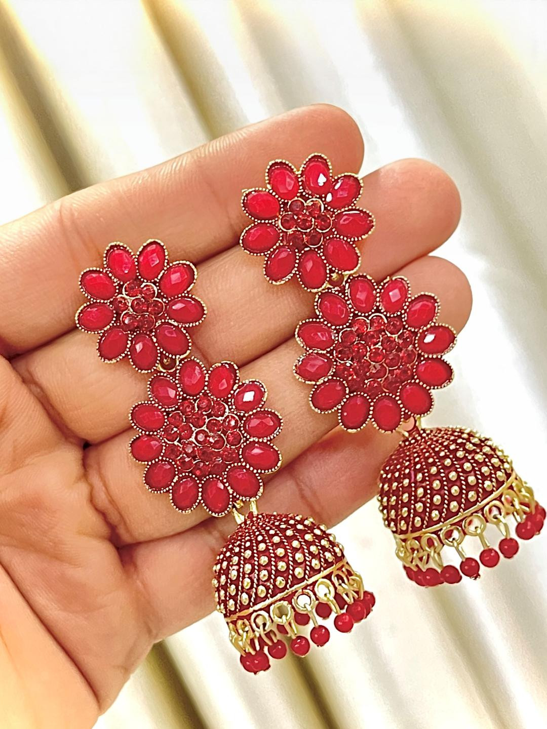 Jeweave Gold-Plated Jhumka Earrings