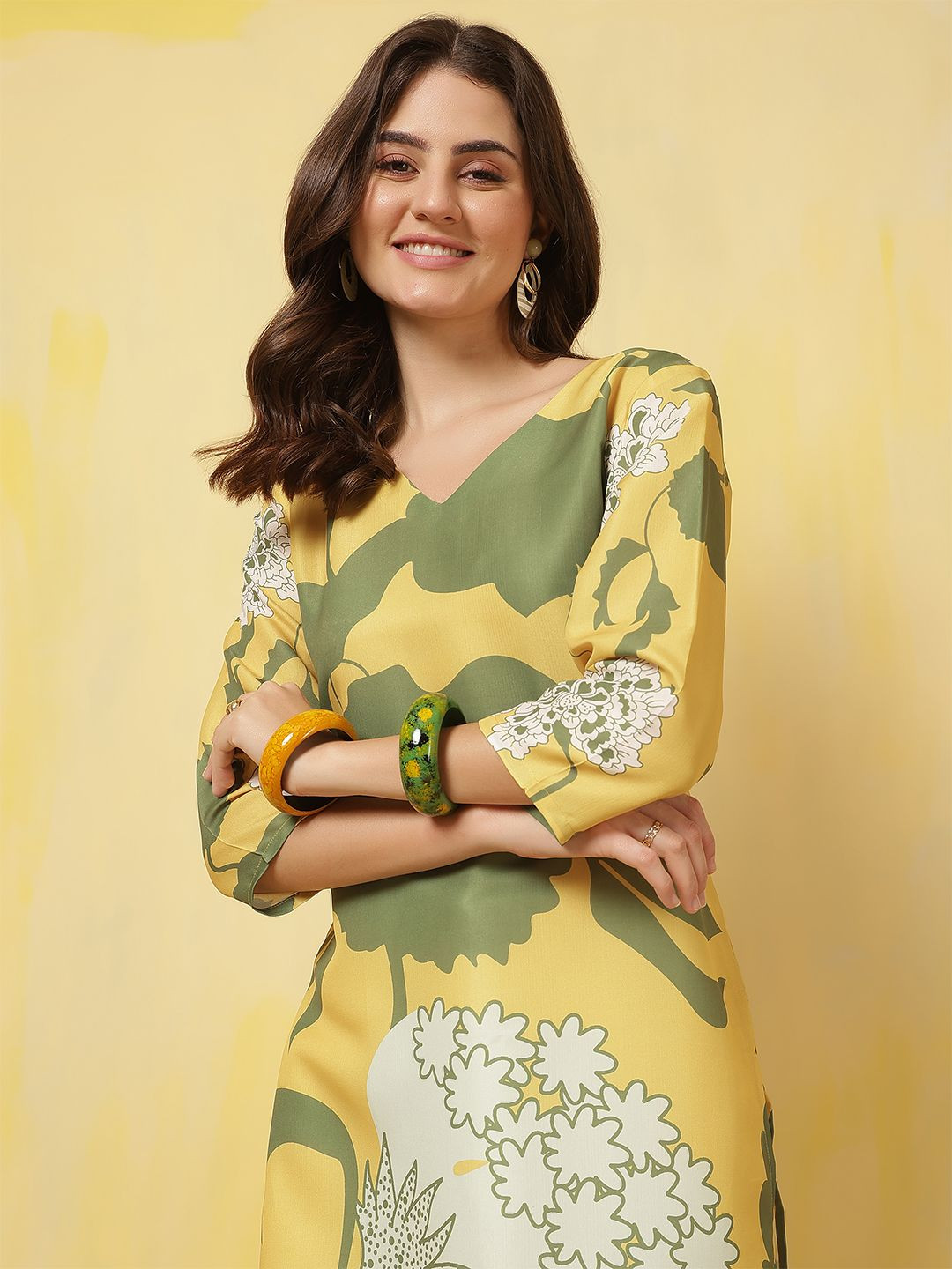 Anouk Rustic Women Floral Printed Straight Kurta