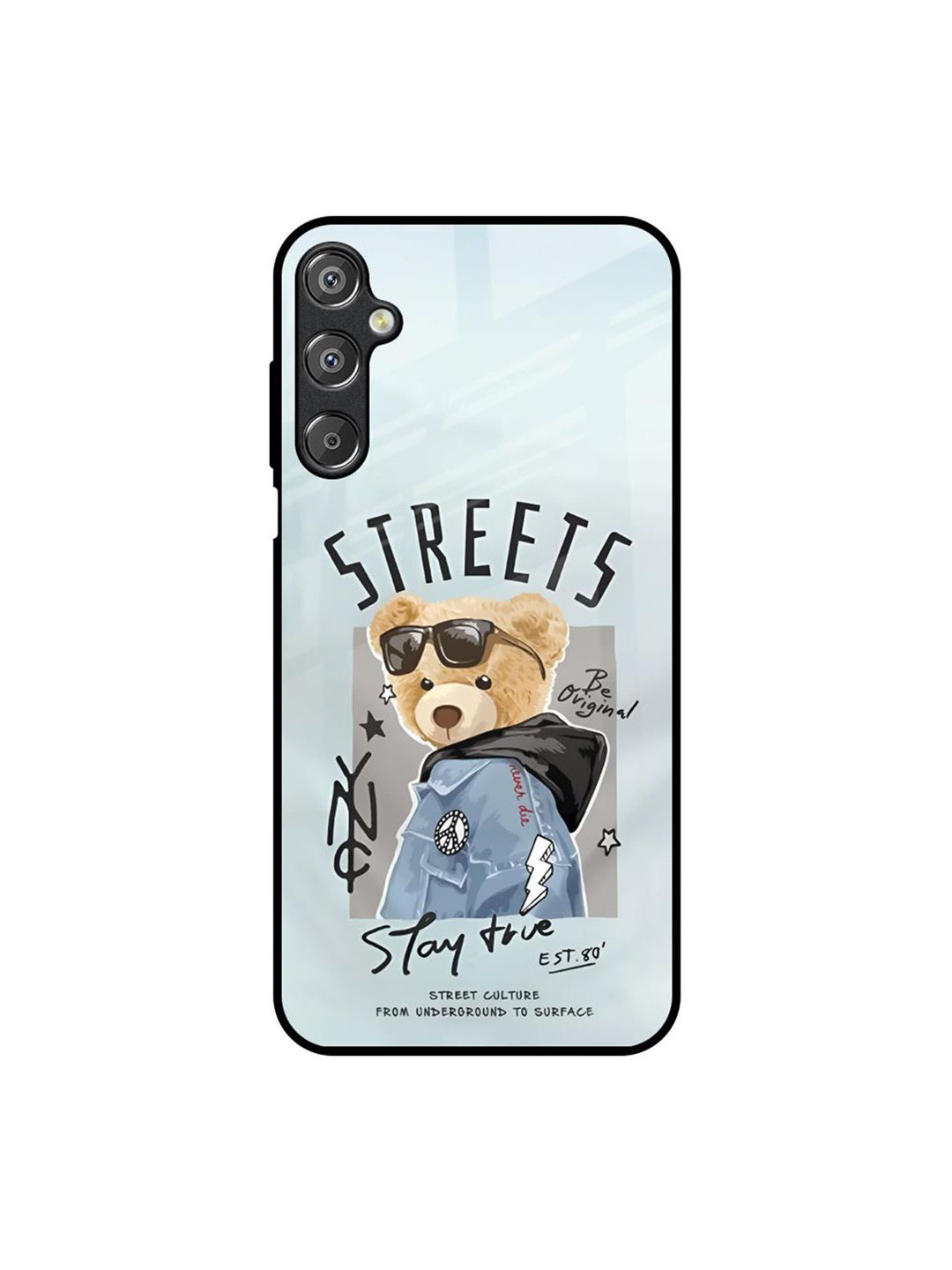 QRIOH Hood Vibe Printed Lightweight Silicone Samsung Galaxy M15 5G Glass Back Case