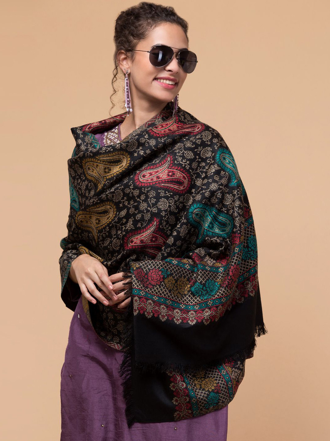 Tweedle Women Woven Ethnic Motifs Design Stole