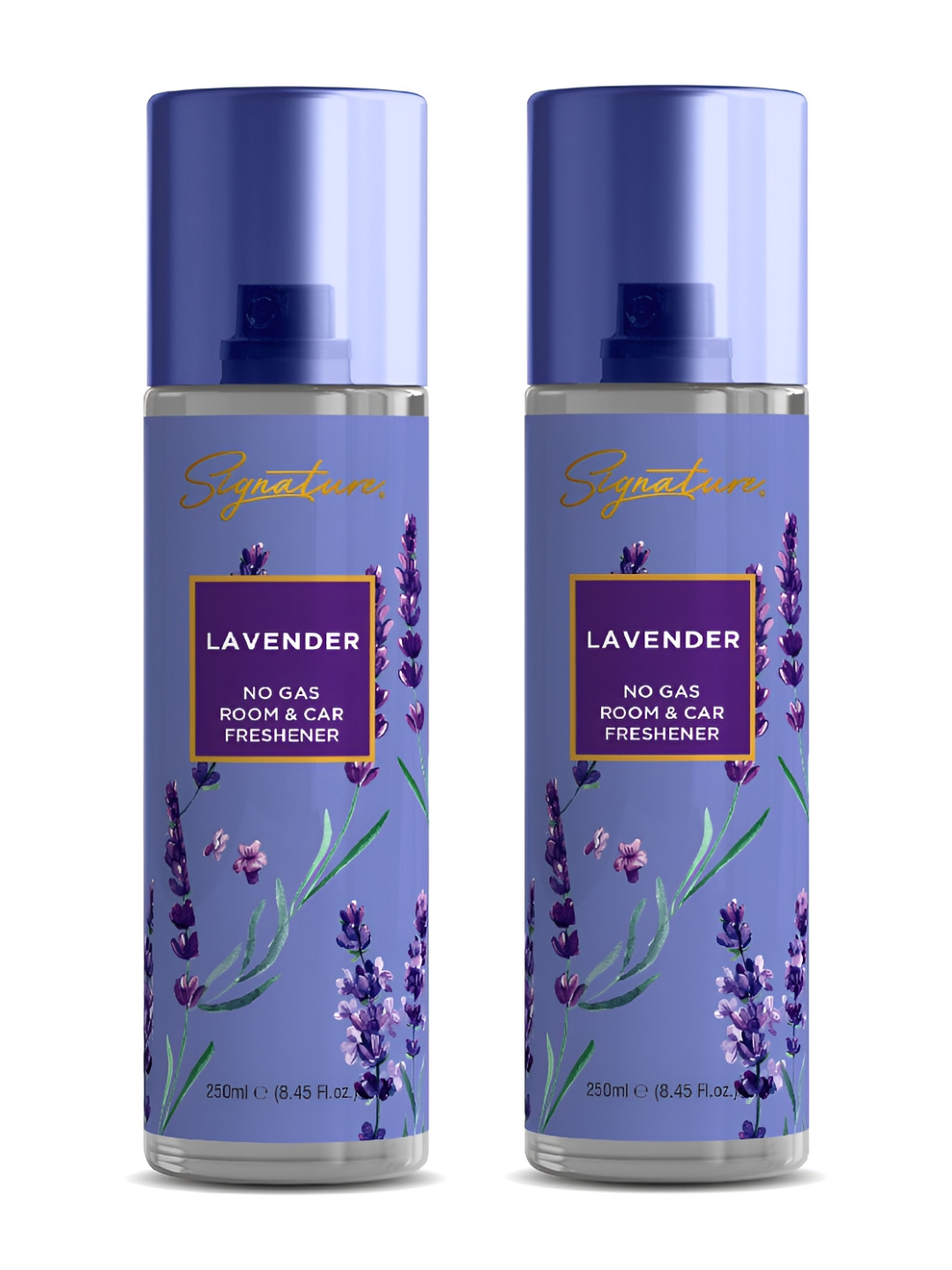 Signature Set Of 2 White & Transparent Lavender Freshener 500ml
