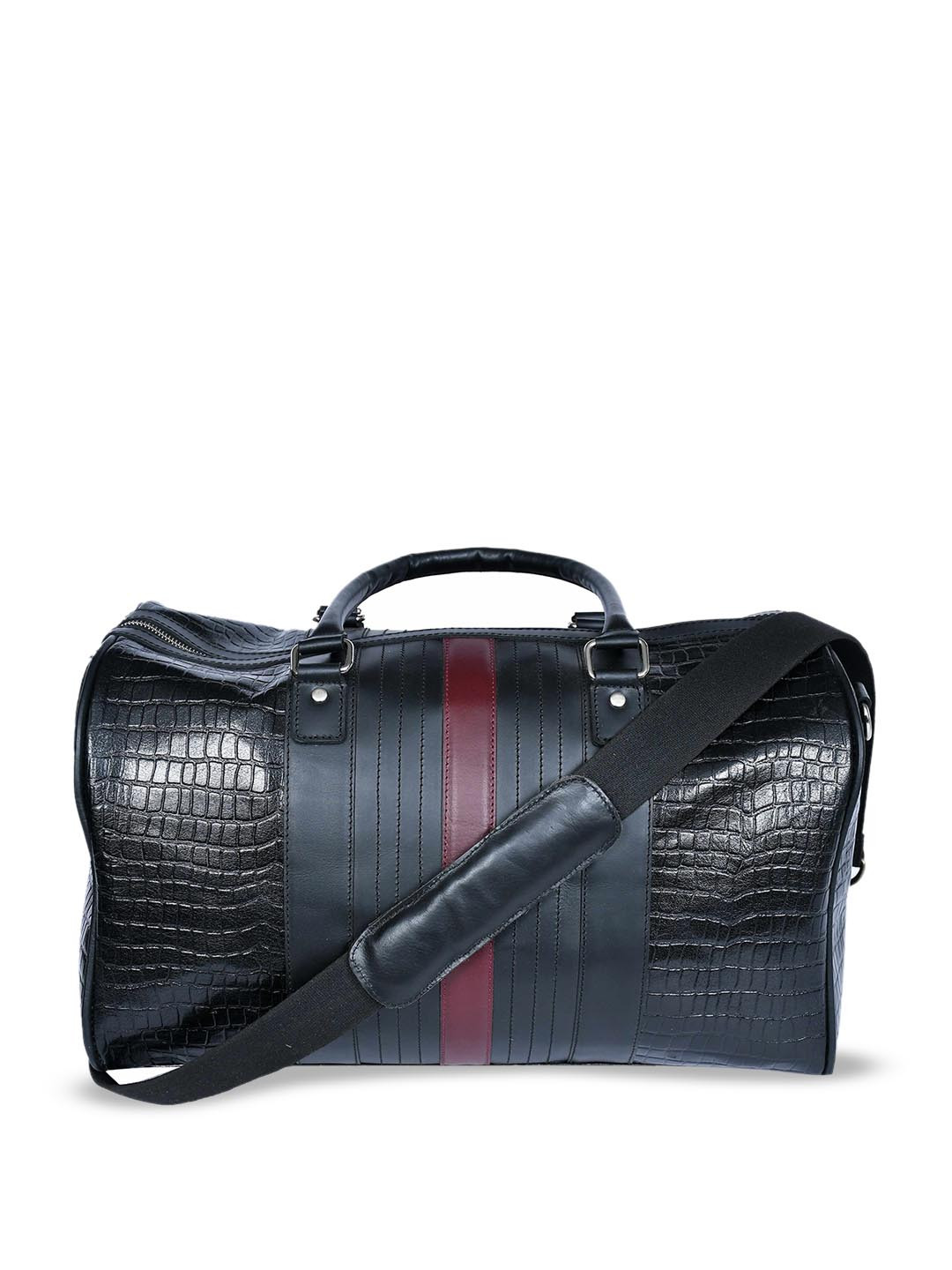 Celtic Unisex Textured Pure Leather Duffel Bag