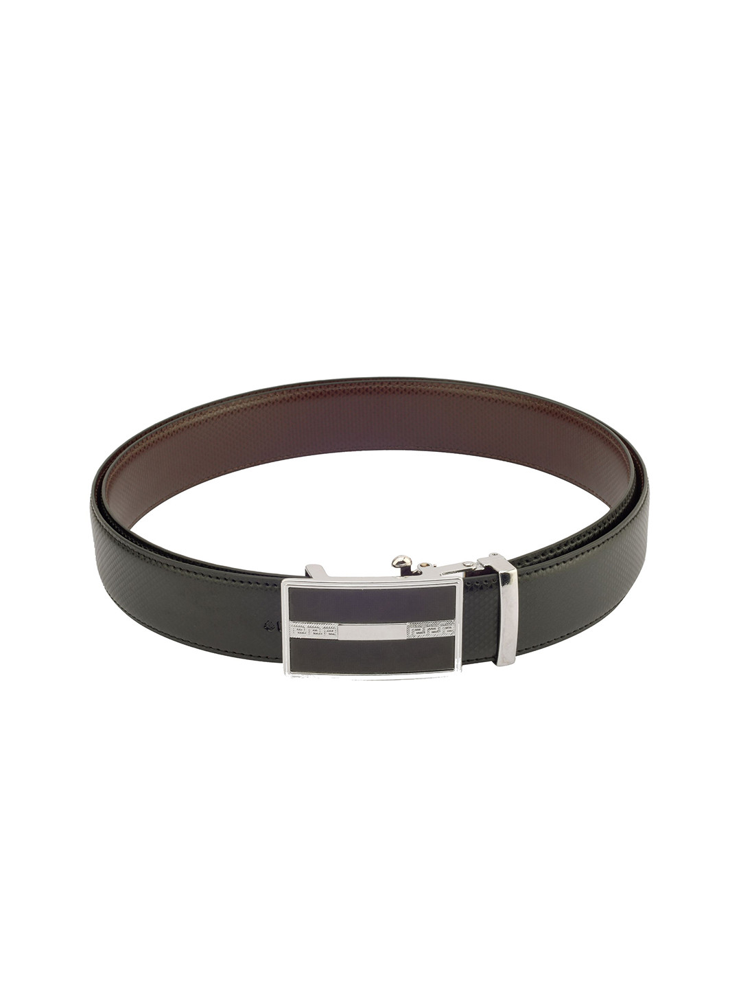 Cazzano Men Textured Wide Slider Buckle Belt