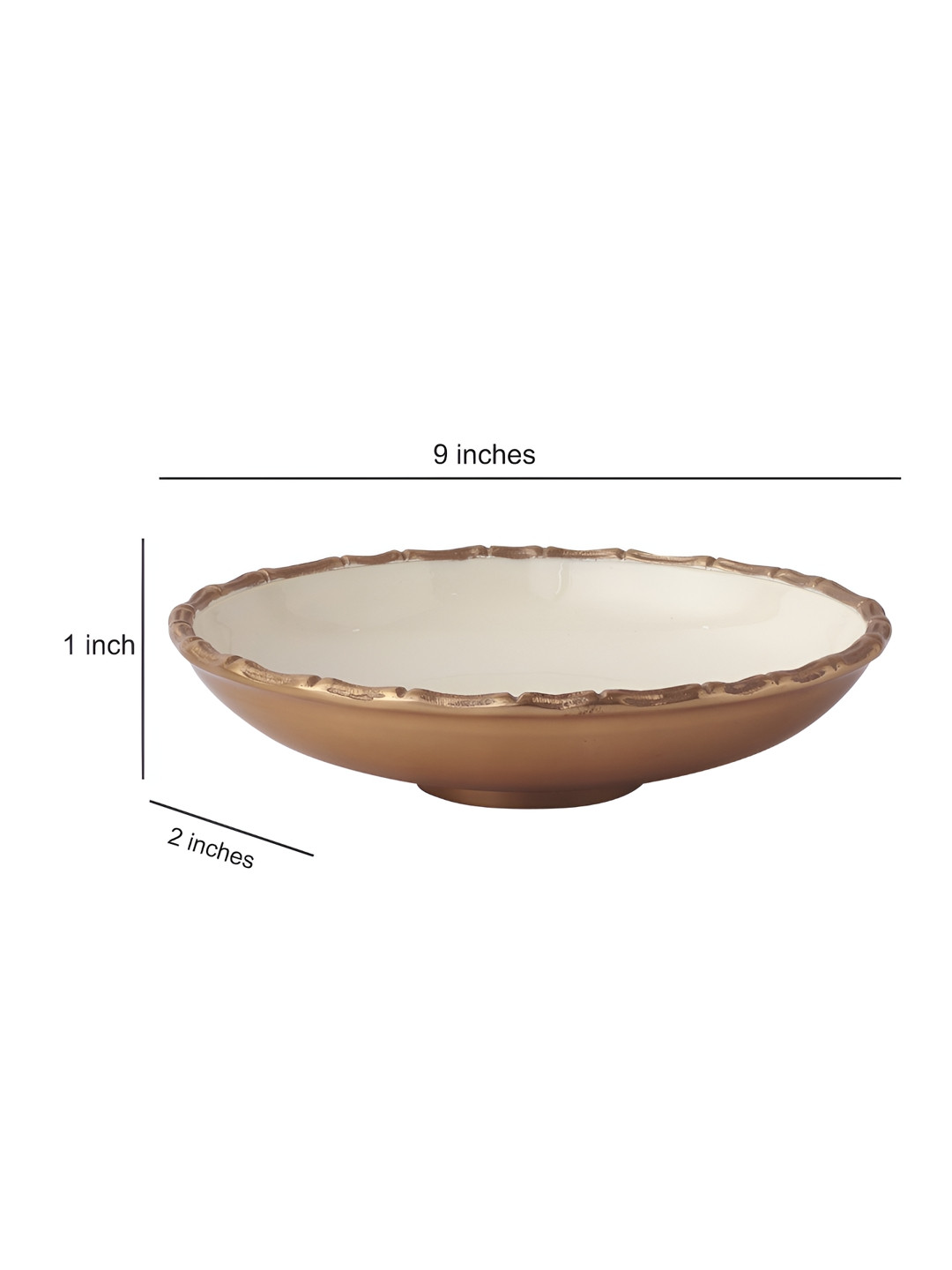 Decor de Maison The alf vine Gold-Toned & White Aluminium Food Platter