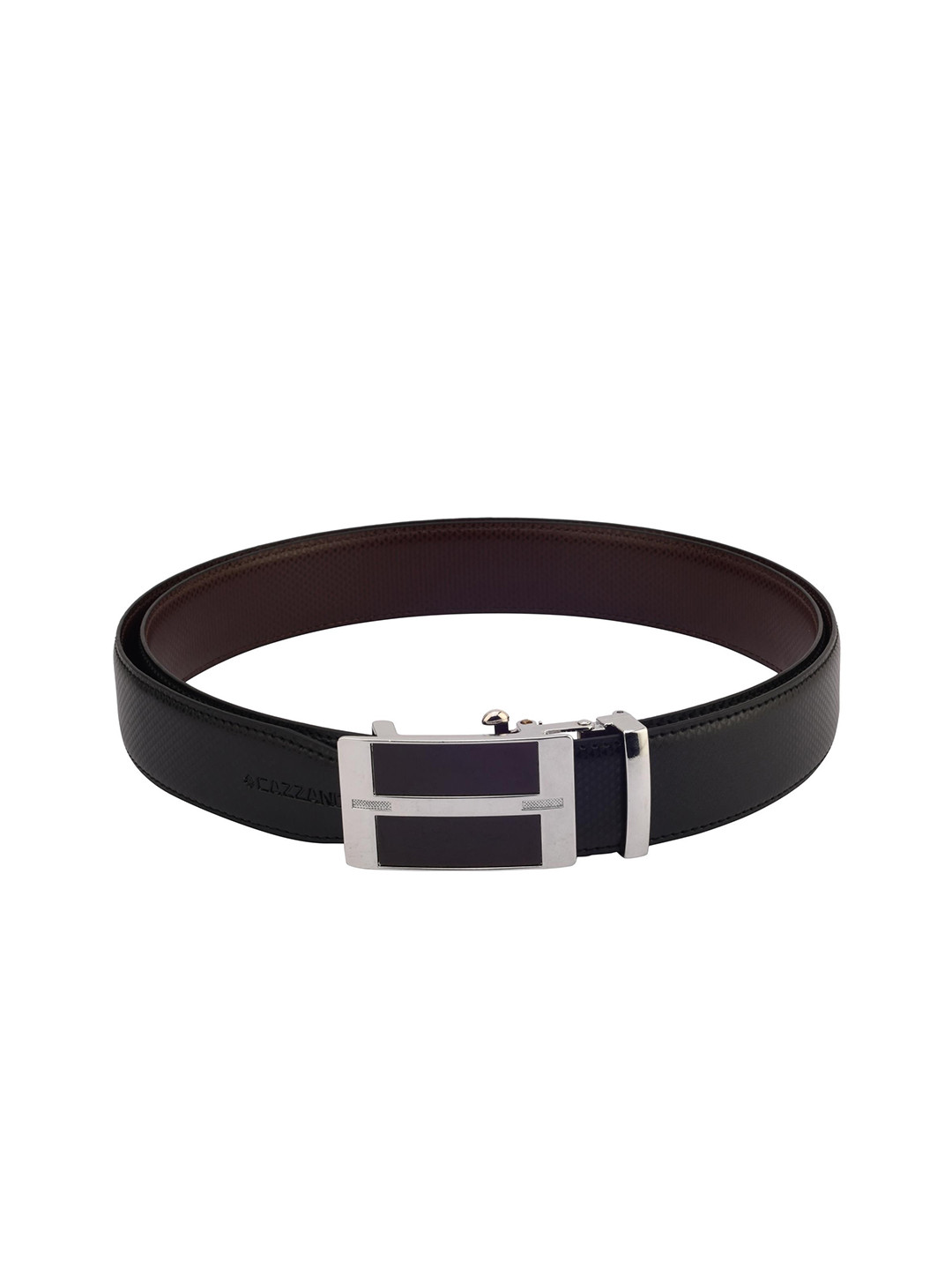 Cazzano Men Textured Belt With Buckle Closure