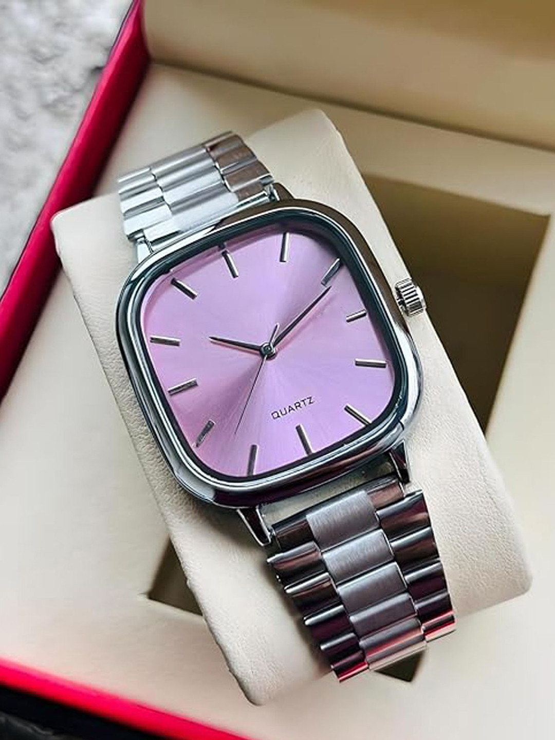 JUST LIKE Women Stainless Steel Bracelet Style Straps Analogue Watches 75 Pink Ciso Watch
