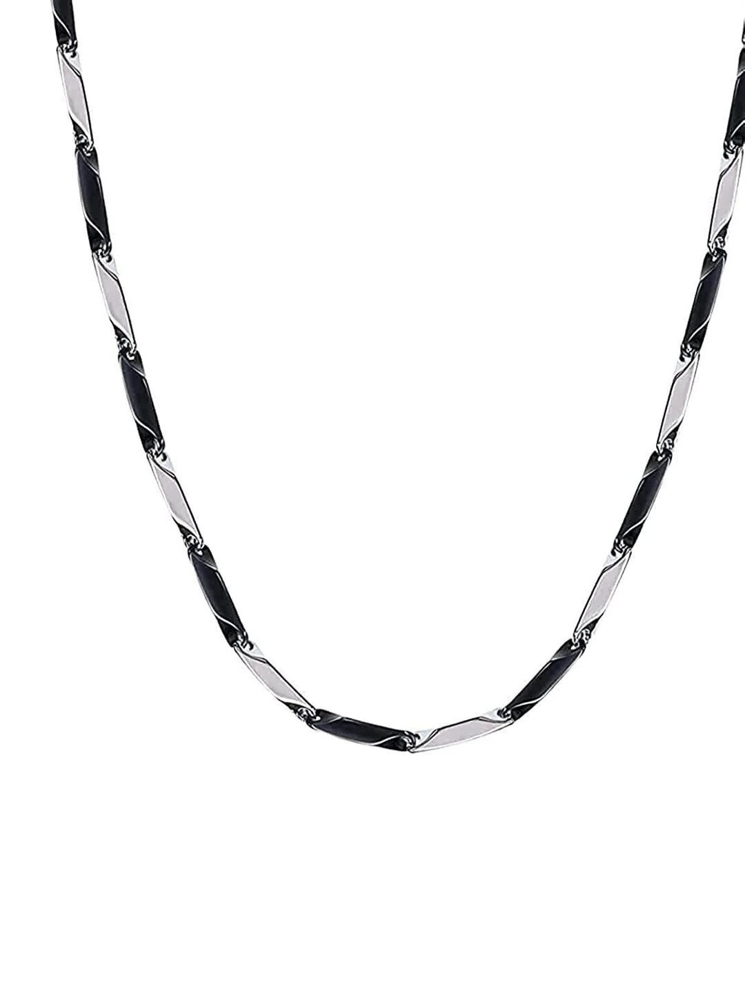 THE MEN THING Black Stainless Steel Minimal Chain