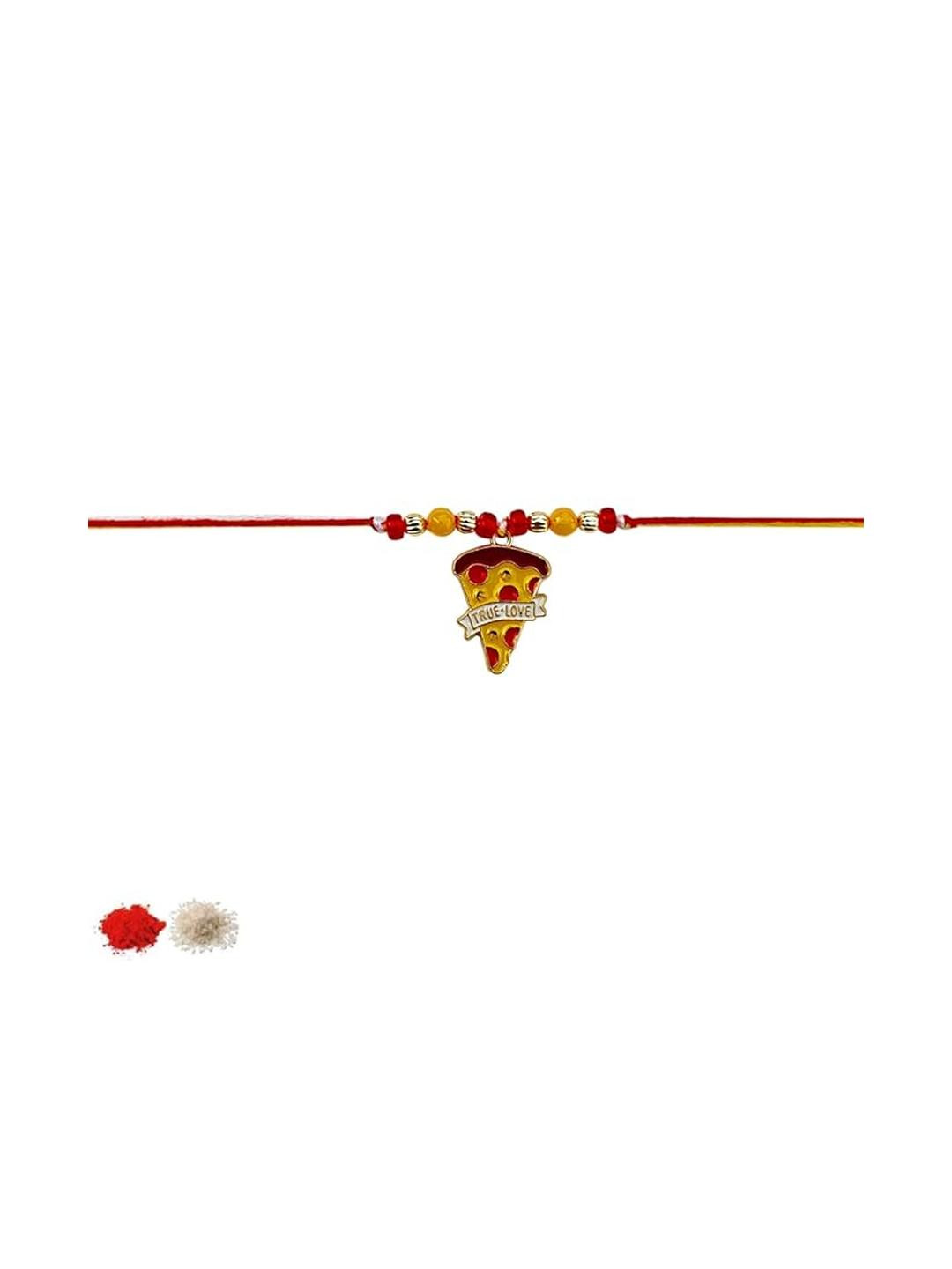 FURE Pizza Slice Rakhi (Roli Chawal included)