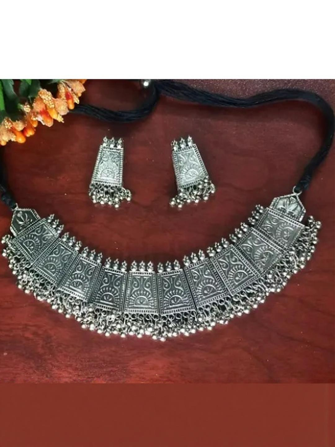 Sangria Oxidised Necklace & Earrings SetOxidised Jewellery Set