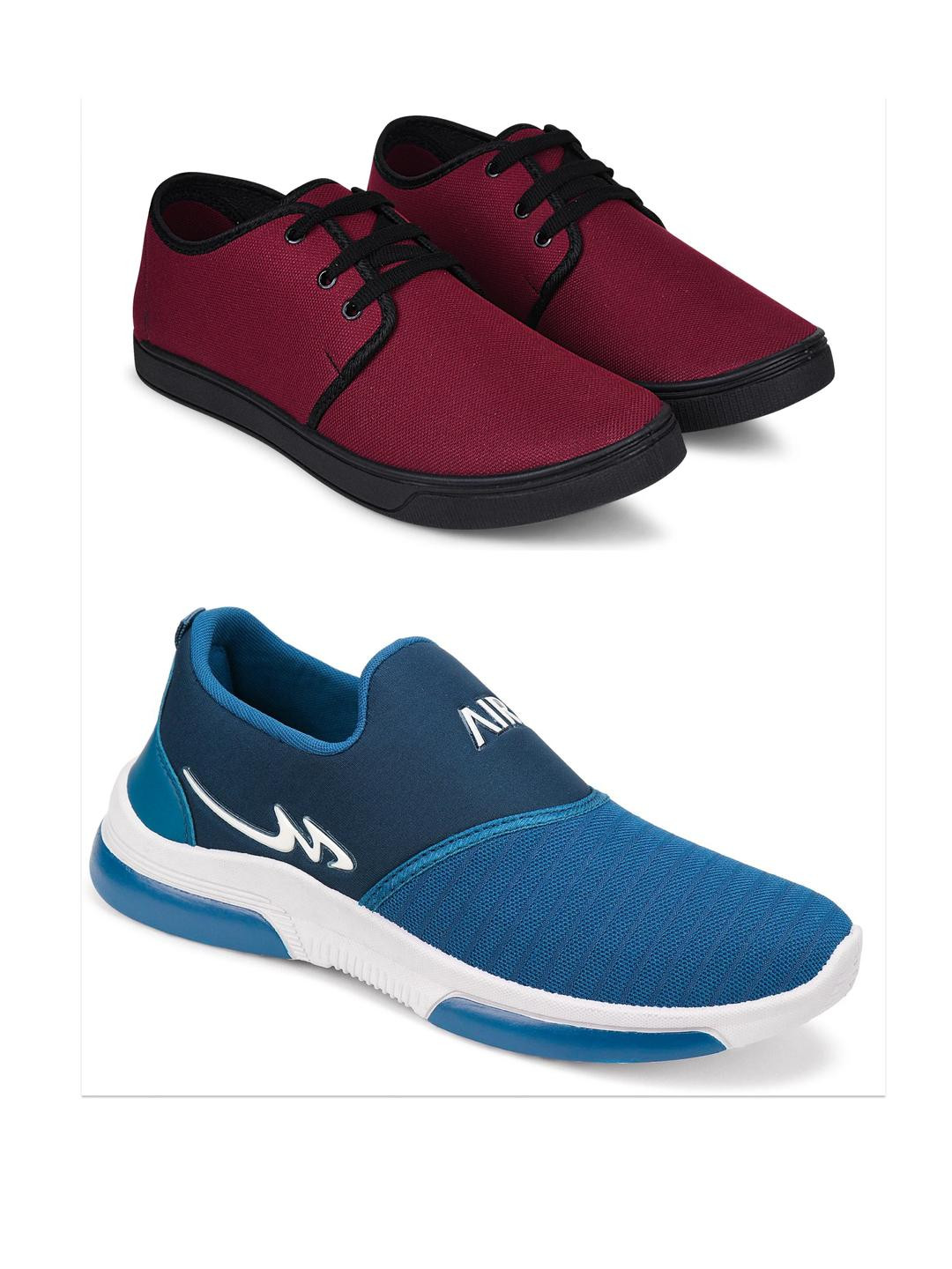 Free Kicks Men Blue Mesh Marking Running Sports Shoes