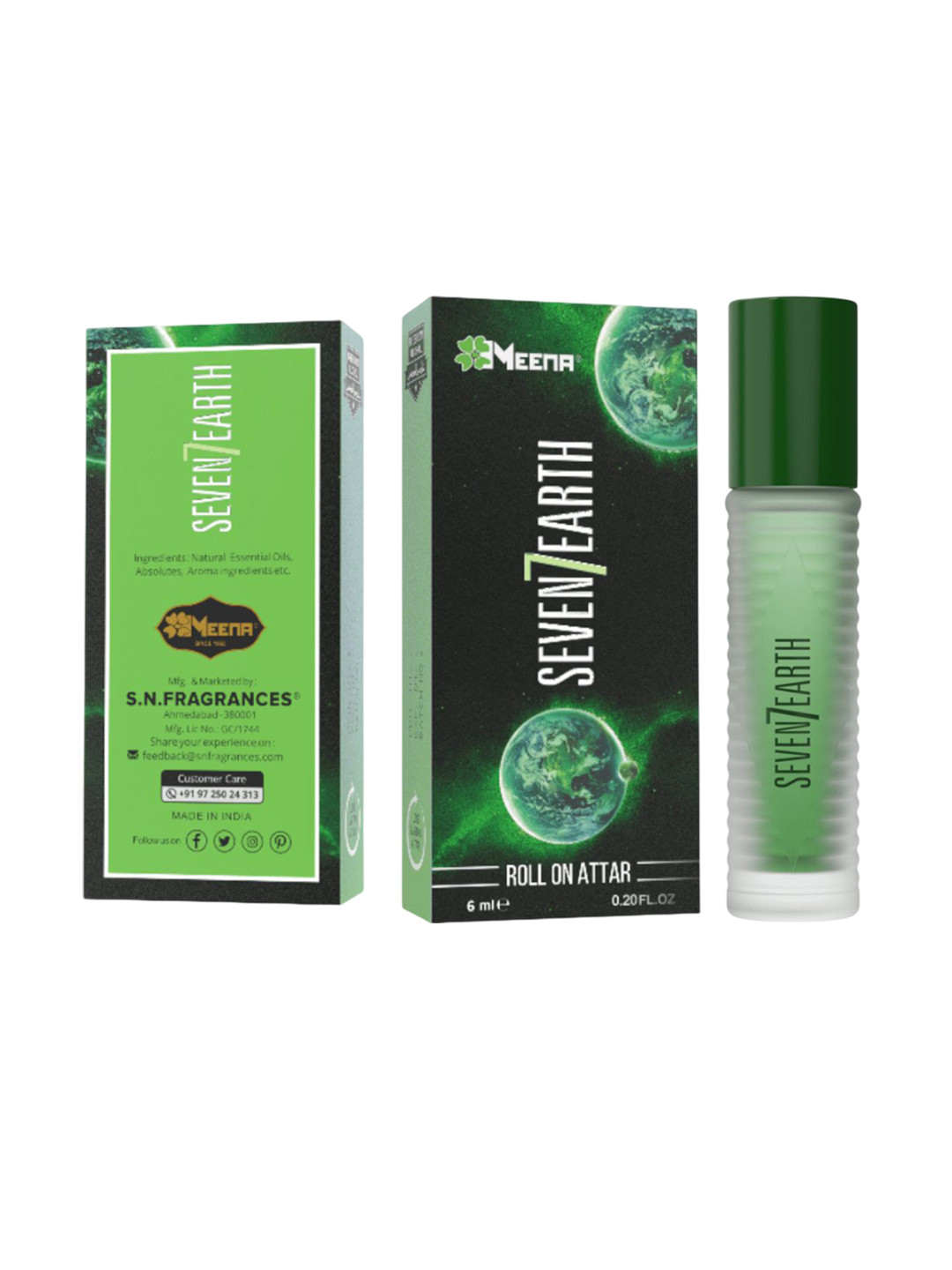 MEENA Seven Earth Long Lasting Roll On Attar - 6ml