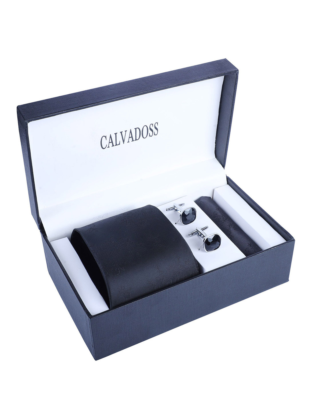Calvadoss Men Set Of 4 Tie Pocket Square & Cufflink Accessory Gift Set