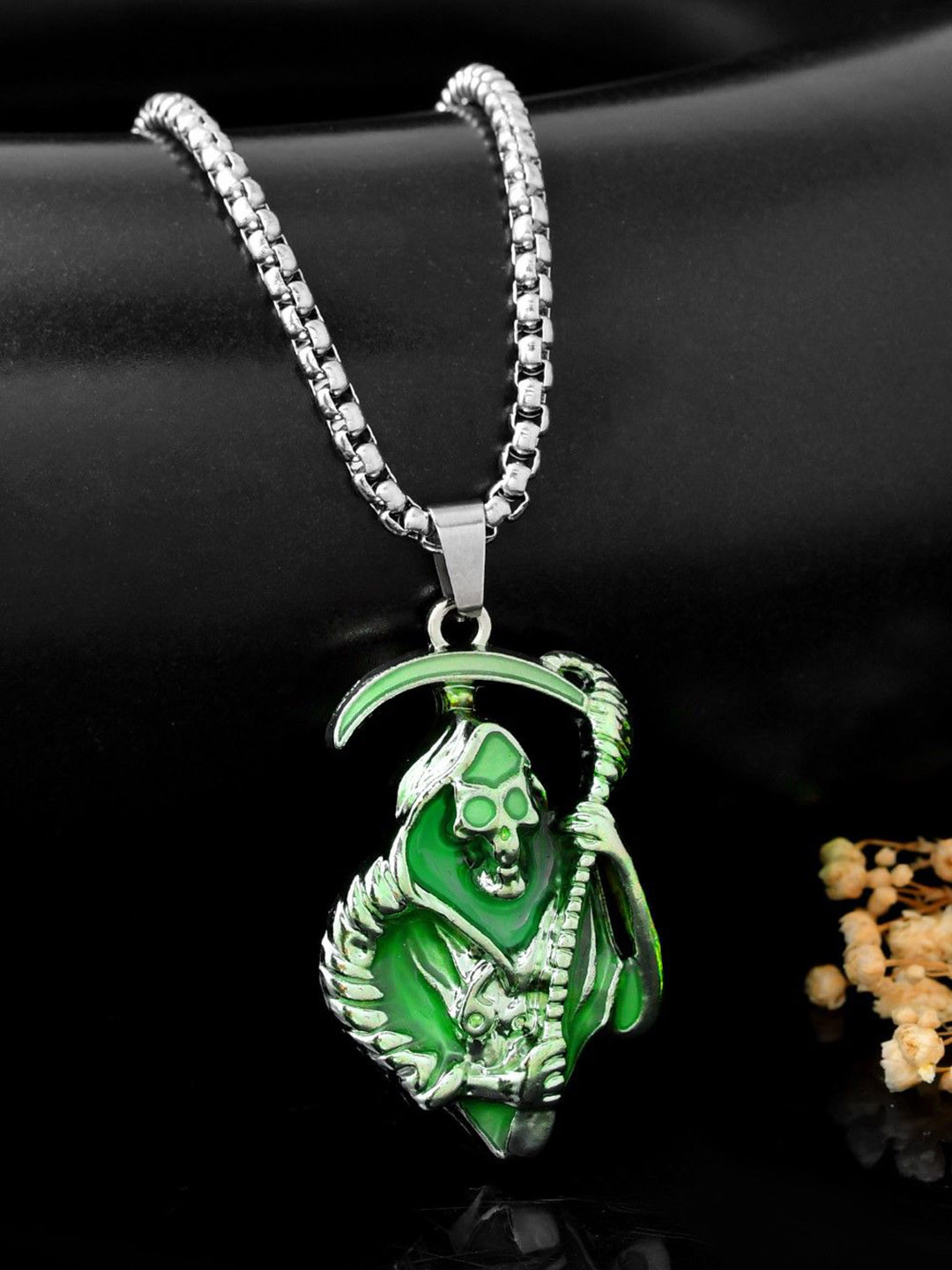 AGARWALPRODUCT Unisex Stainless Steel Radium Bhoot Pendant
