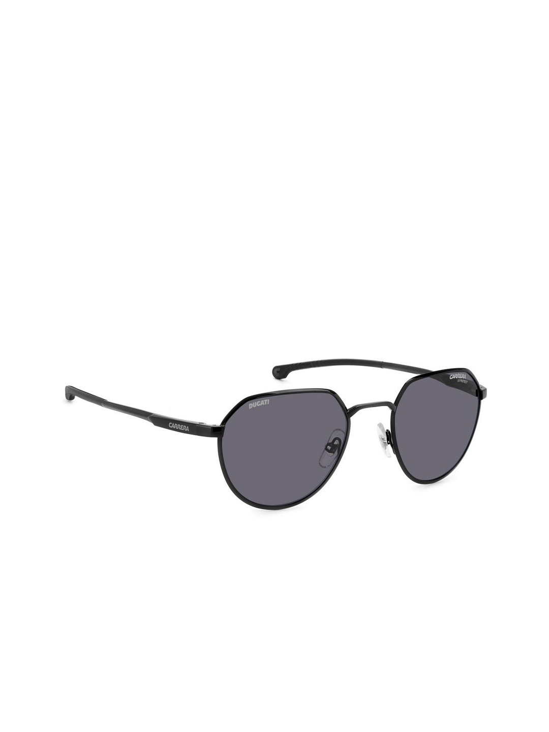 Carrera Men Grey Lens & Black Geometric Sunglasses with UV Protected Lens