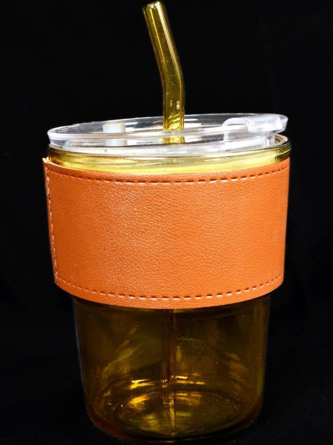 SOMIL Glass Sipper with Airtight Lid and Straw