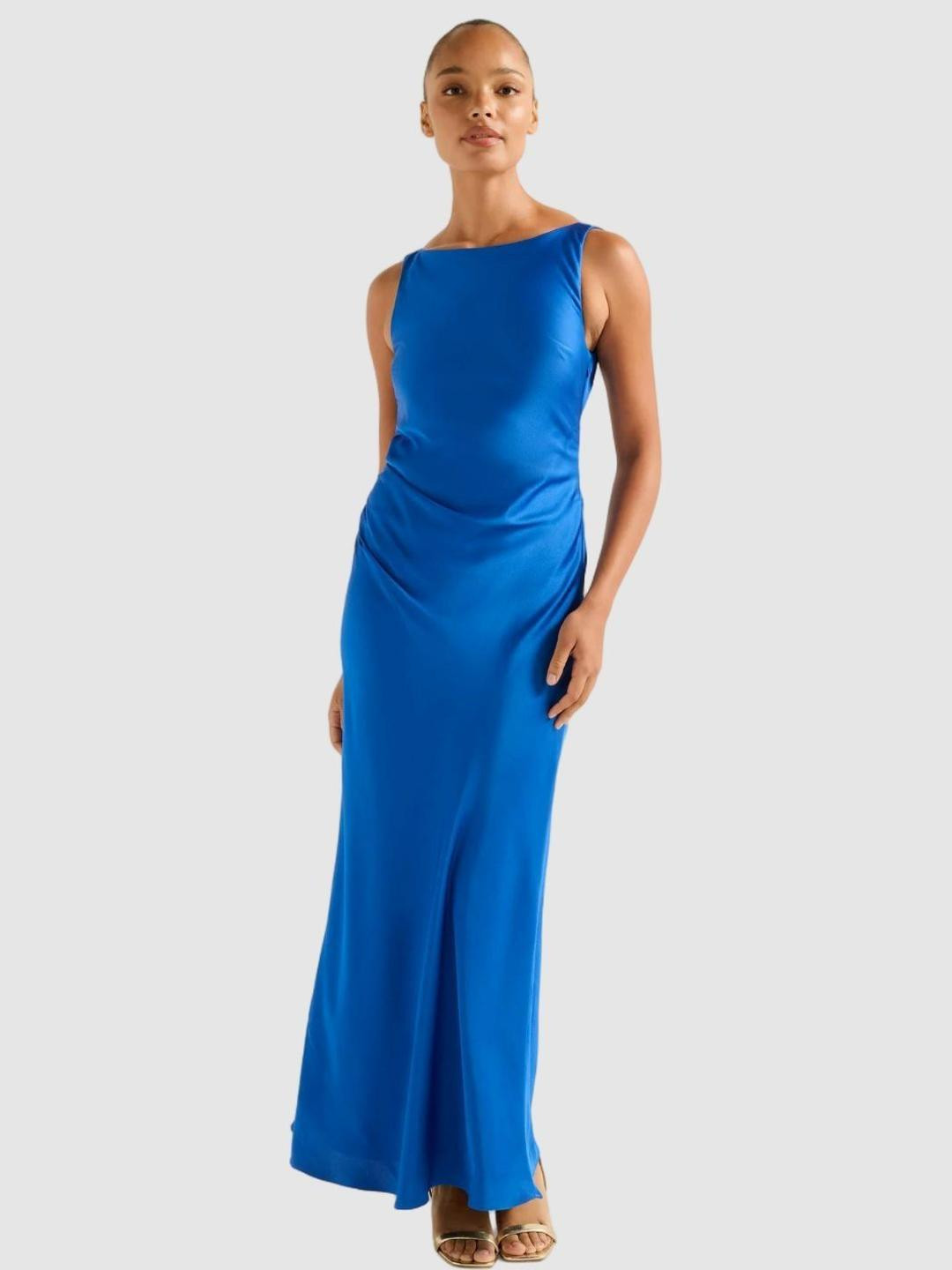 Forever New Satin Sheath Midi Dress