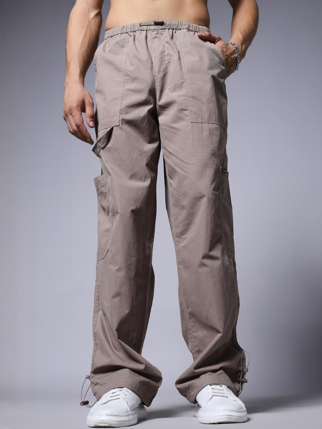 PRONK Men's Relaxed Fit Parachute Pants