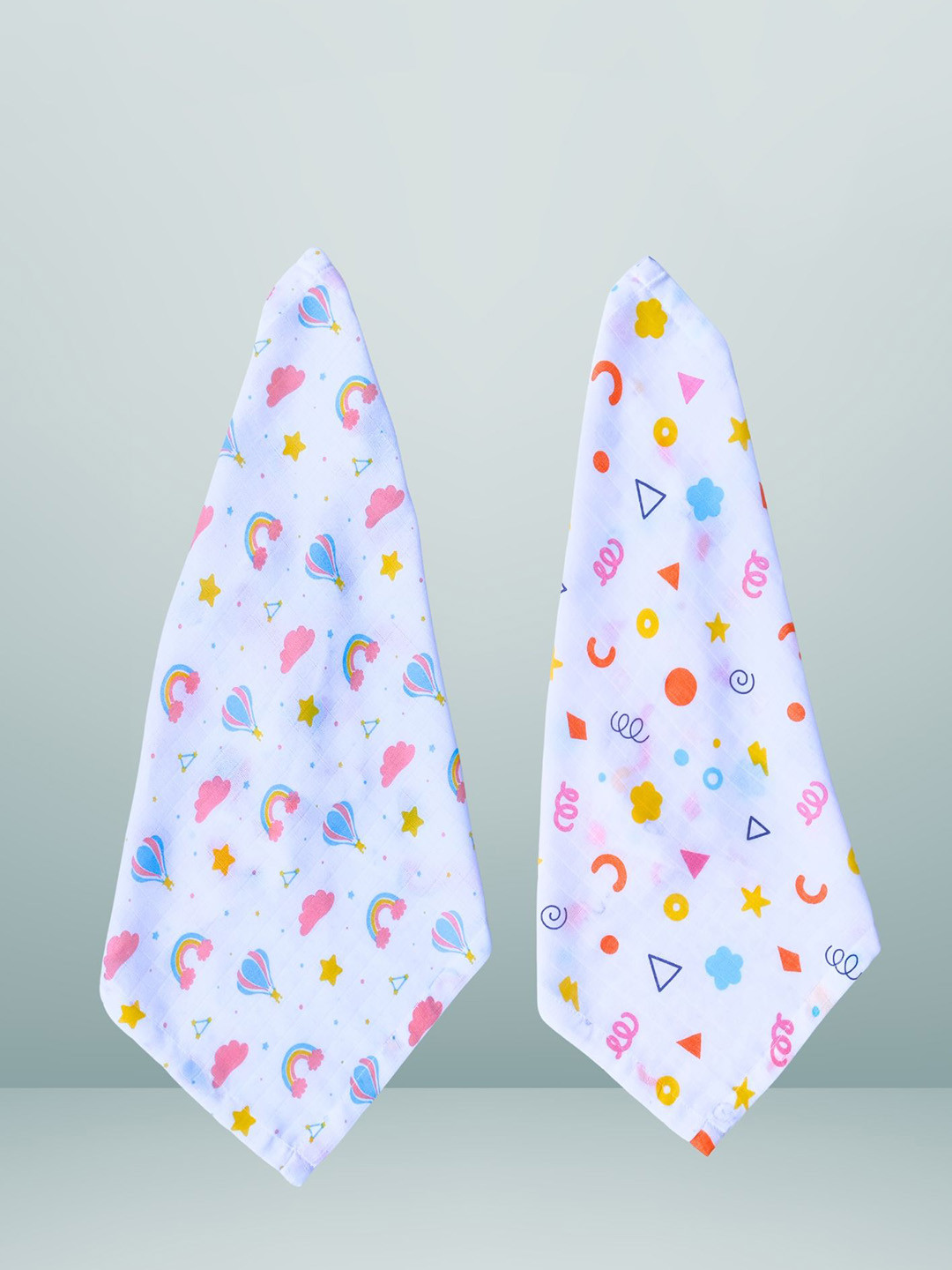 BAESD Set Of 2 Printed Baby Wash Cloths