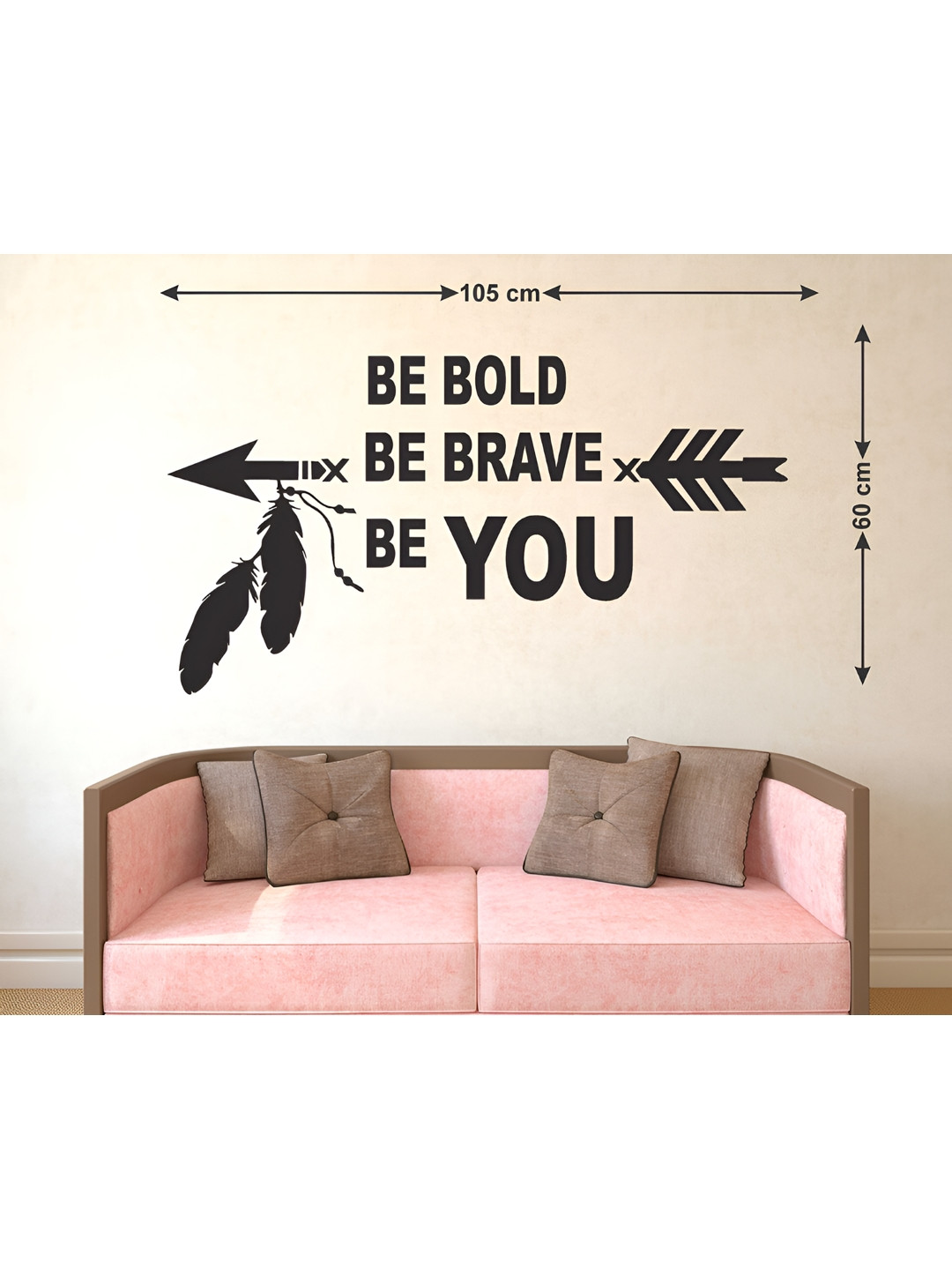 LANSTICK Black Quotes Self-Adhesive Wall Sticker