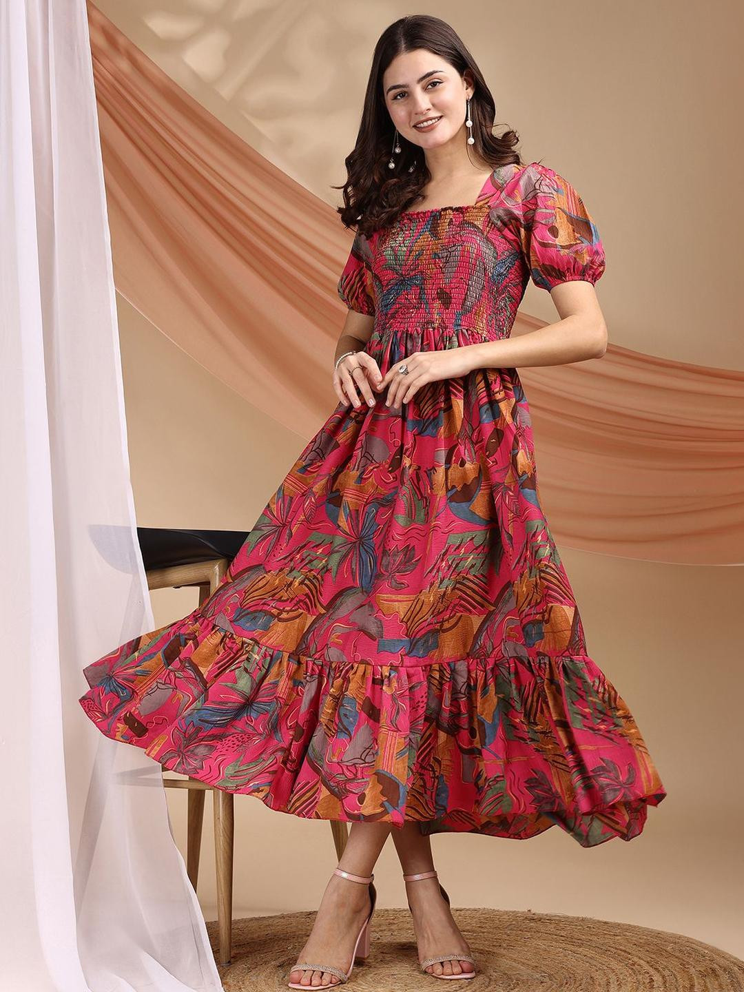 PTVIZE Peter Pan Collar Fit & Flare Dress