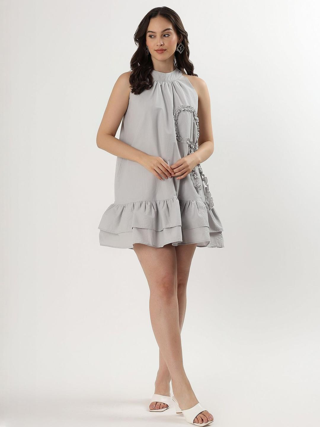 Beyond Pink Off-Shoulder Fit & Flare Mini Dress