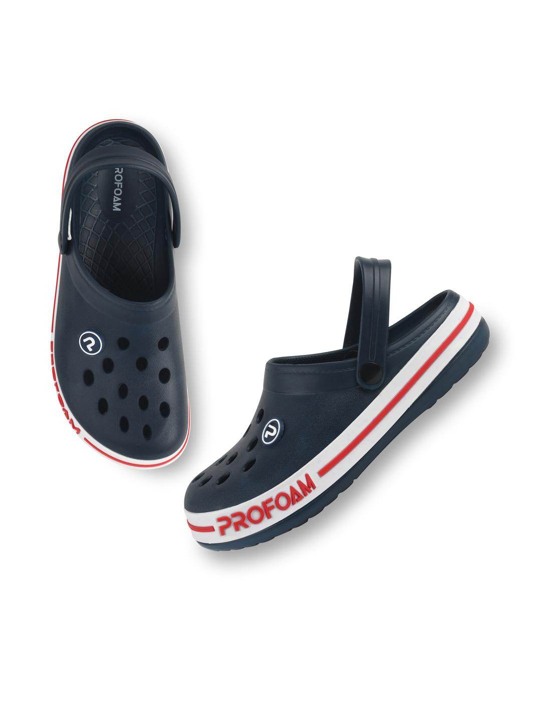 PROFOAM Men Navy Blue Rubber Clogs