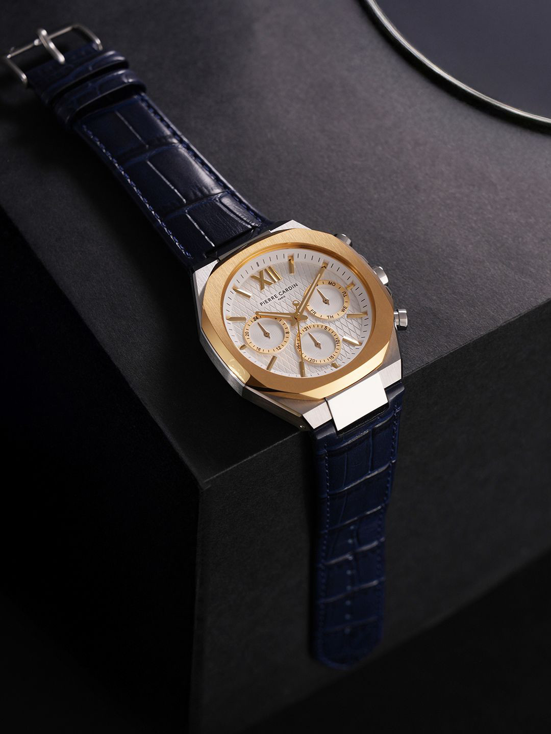 pierre cardin Men Leather Bracelet Style Straps Analogue Multi Function Watch CF.1017.LD.2