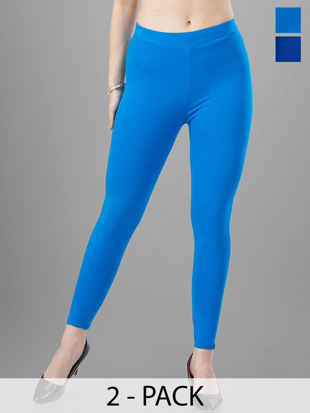 T19 Pack Of 2 Mid-Rise Ankle-Length Leggings