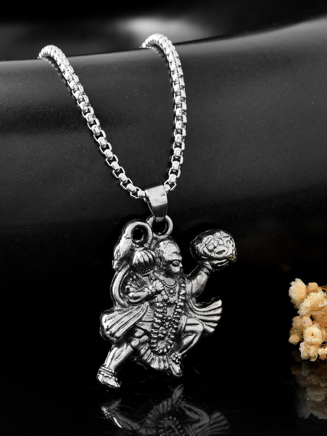 AGARWALPRODUCT Unisex Stainless Steel Parvat Hanuman Pendant