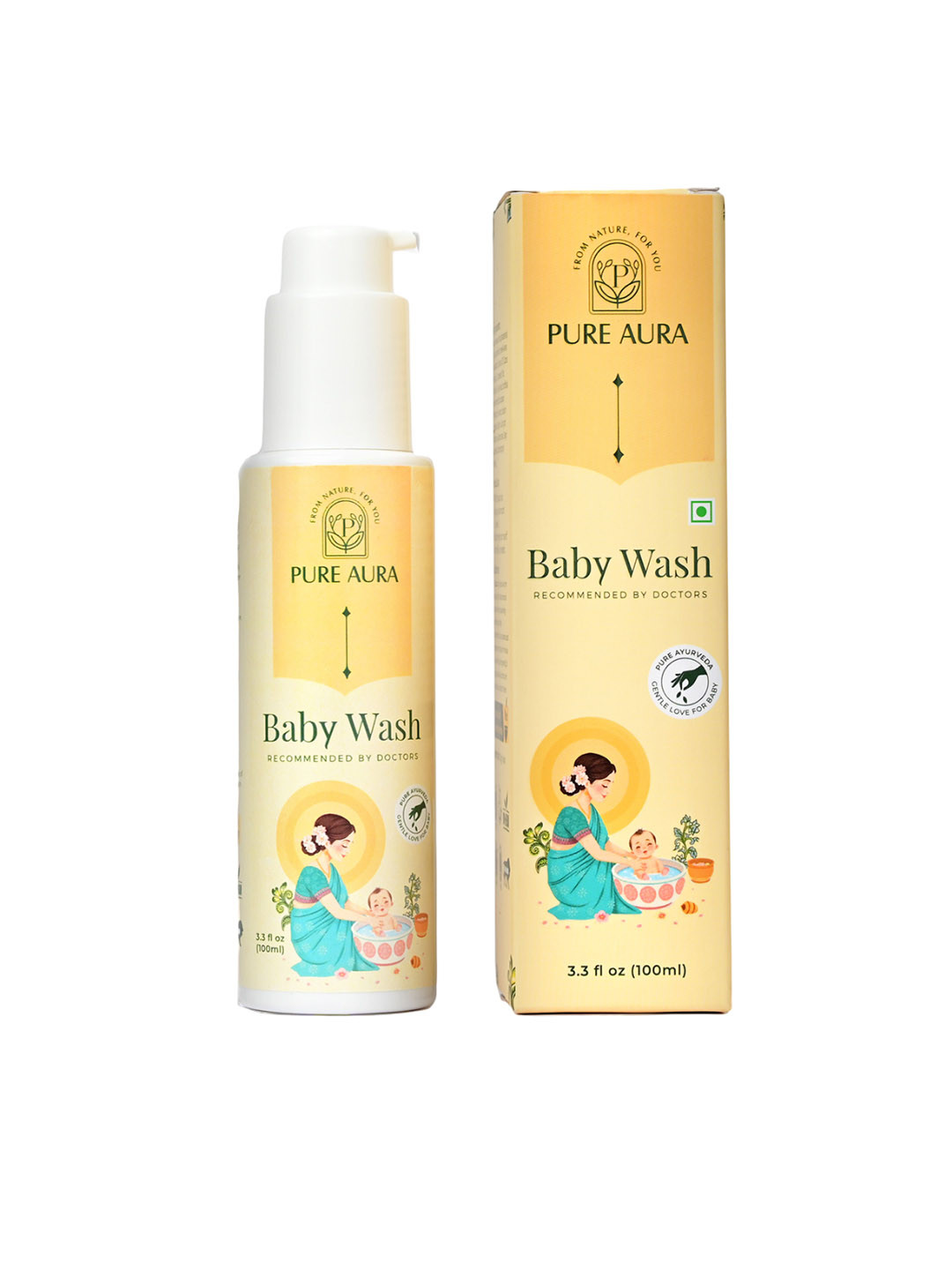 Pure Aura Baby Wash With Coconut Oil - 100 ml
