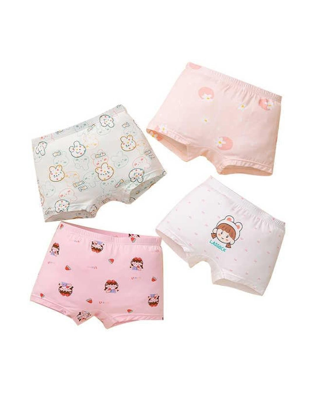 Teri Beri Set Of 4 Low-Rise Cotton Hipster Briefs