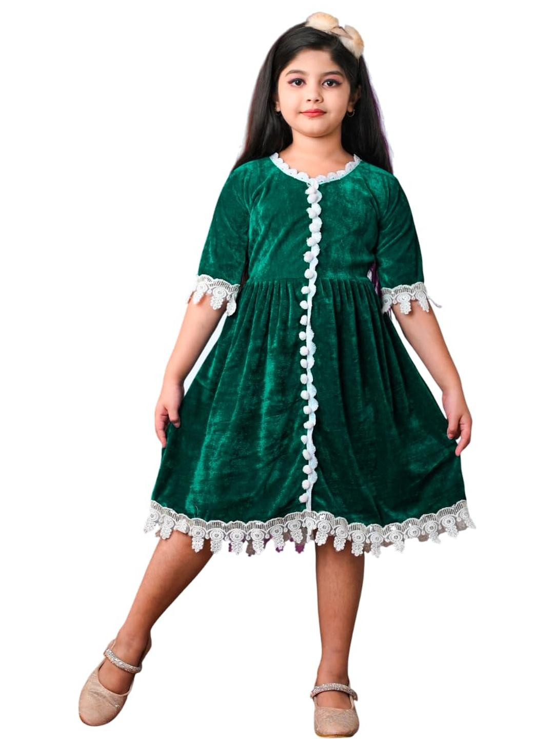 ER LIFE Style Girls Green Dresses