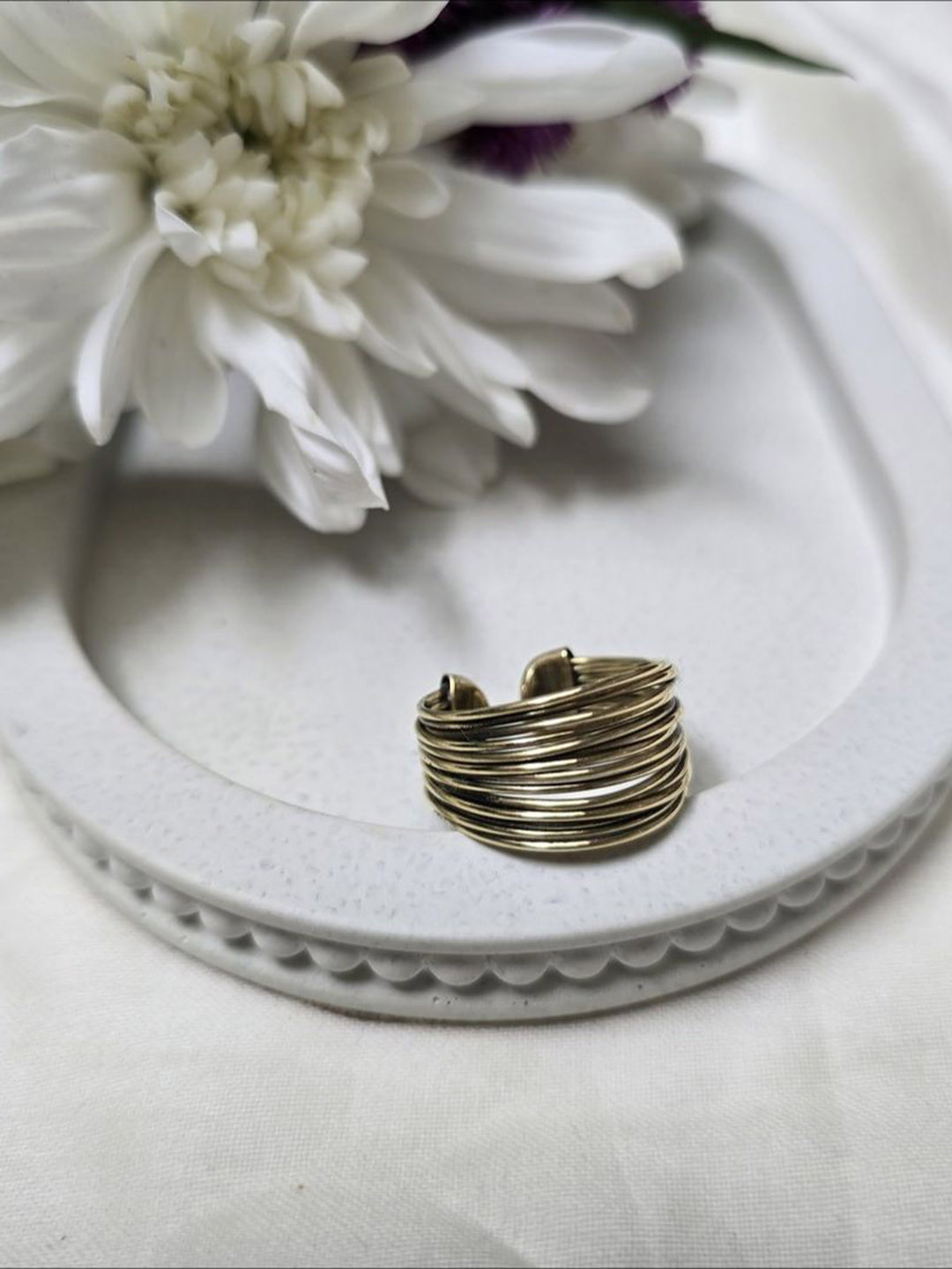 Studio Anviksha Adjustable Finger Stacked wire Ring