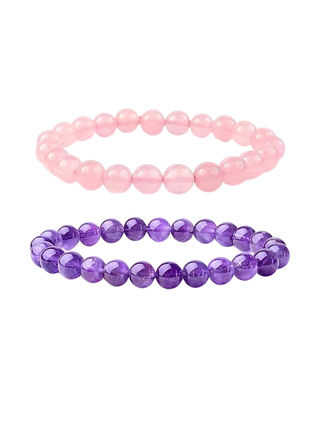 Original Rose Quartz & Amethyst Bracelet | Certified Of Authenticity
