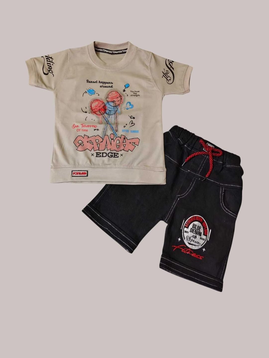 N FASHION AFIYA Brown  Pure Cotton Clothing Set