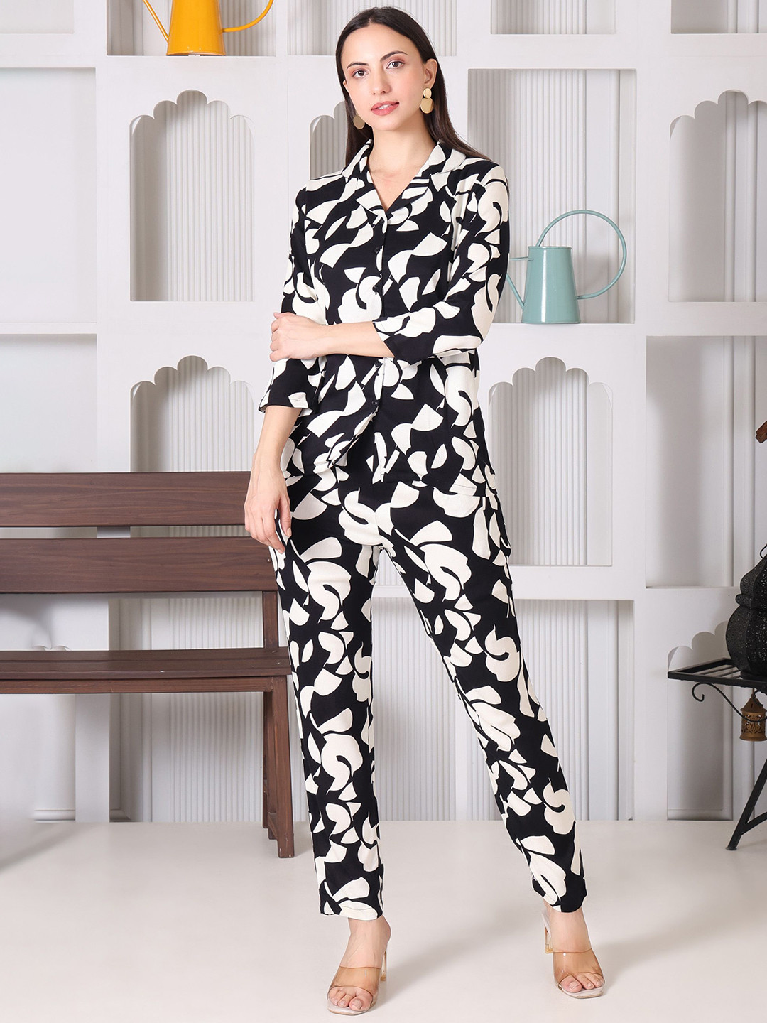 KWEEN Printed Shirt & Co-Ords Set