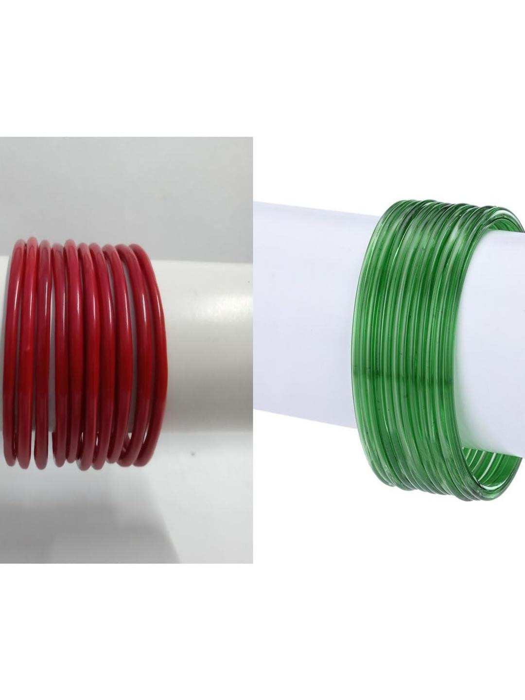 SOMIL Set Of 22 Red Antique Alloy Bangles