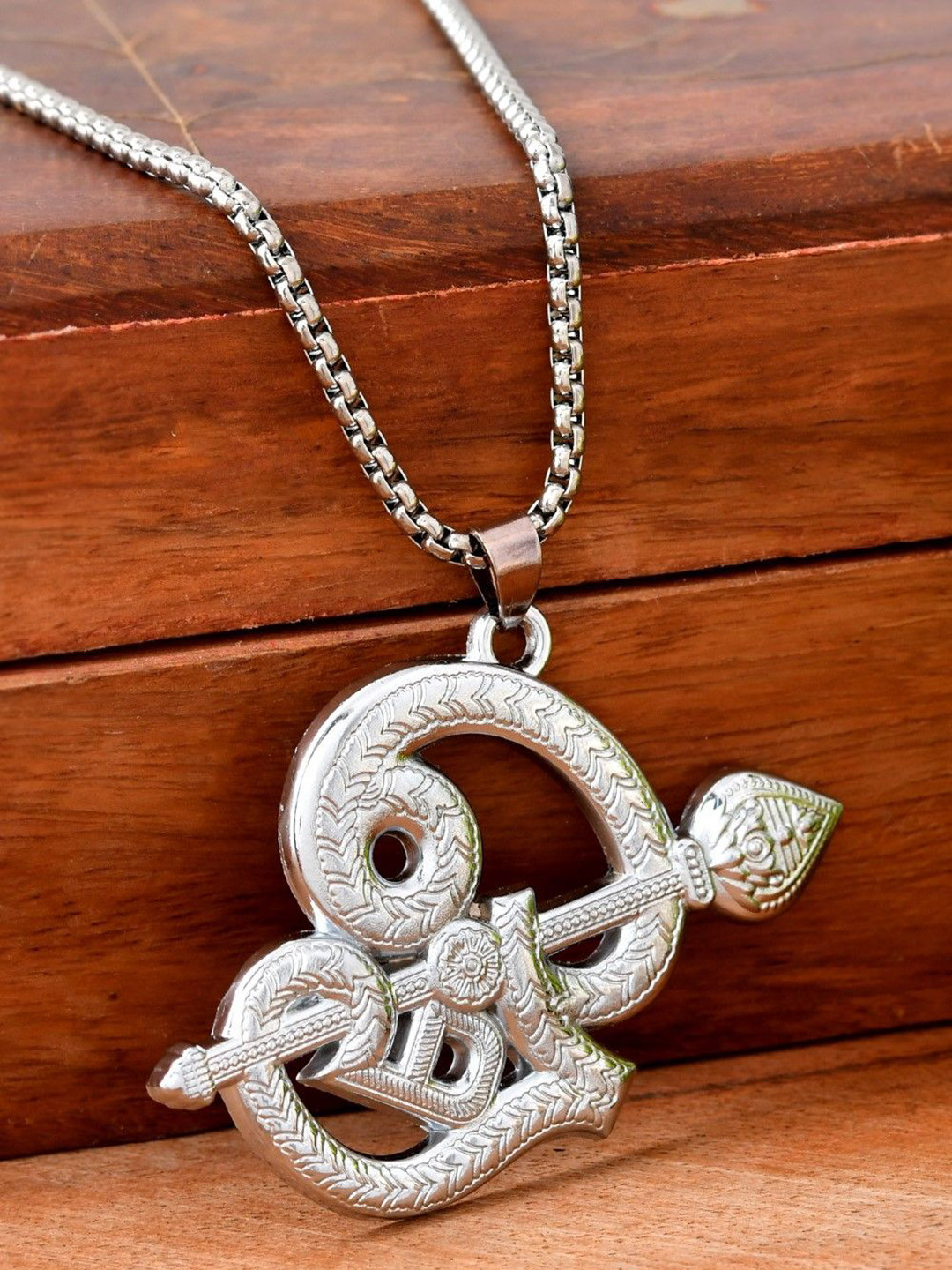 AGARWALPRODUCT Unisex Stainless Steel Lord Vel God Pendant With Chain