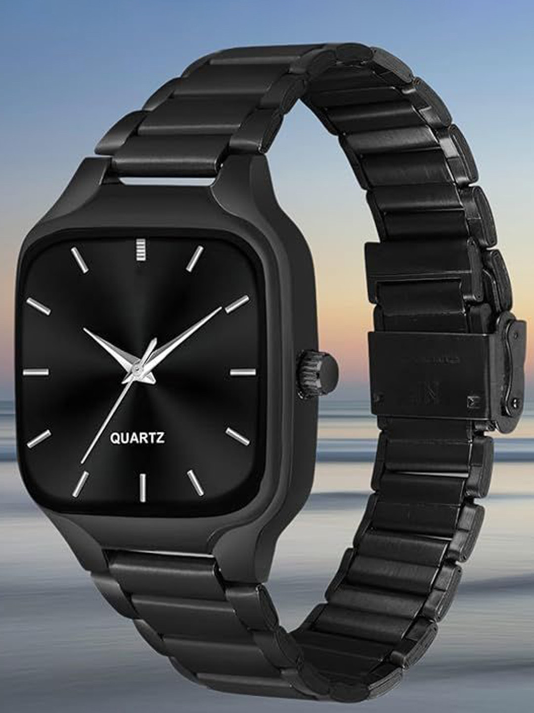 SWADESI STUFF Men Dial & Straps Date Aperture Analogue Watch SDS 158 BLACK 2027