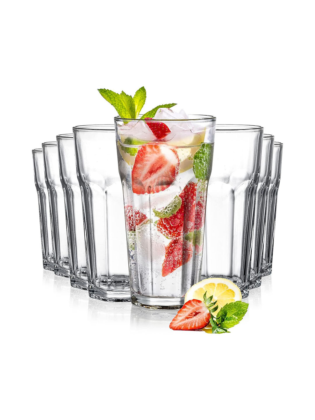 BINZO Transparent Set Of 6 Water Glass