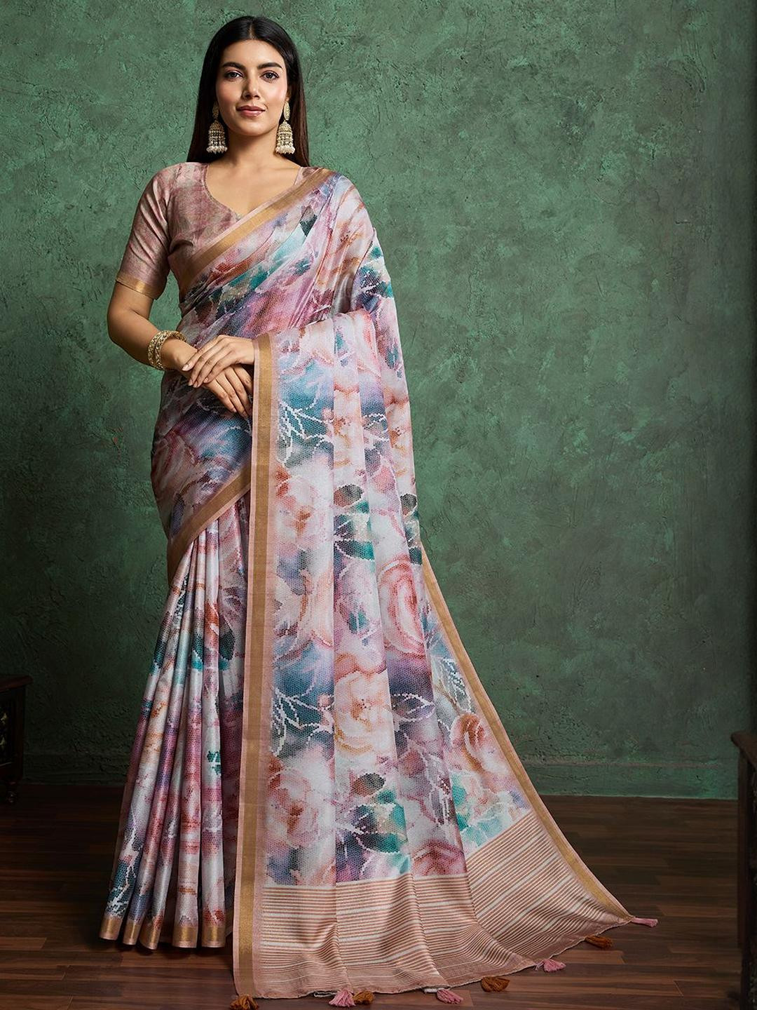 Anjor Zari Pashmina Saree